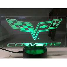  Corvette-Plexiglas Diodeskilt