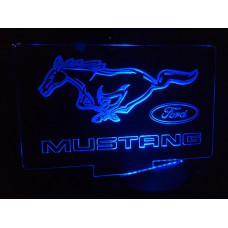 Mustang-Plexiglas Diodeskilt