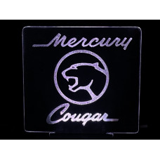 Mercury Cougar Plexiglas Diodeskilt